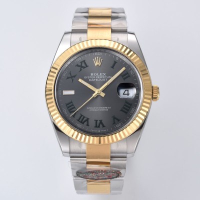 Rolex Datejust 41MM Wimbledon 126333-0019 Steel/Gold Fluted / Oyster / Clean Factory BEST Quality 